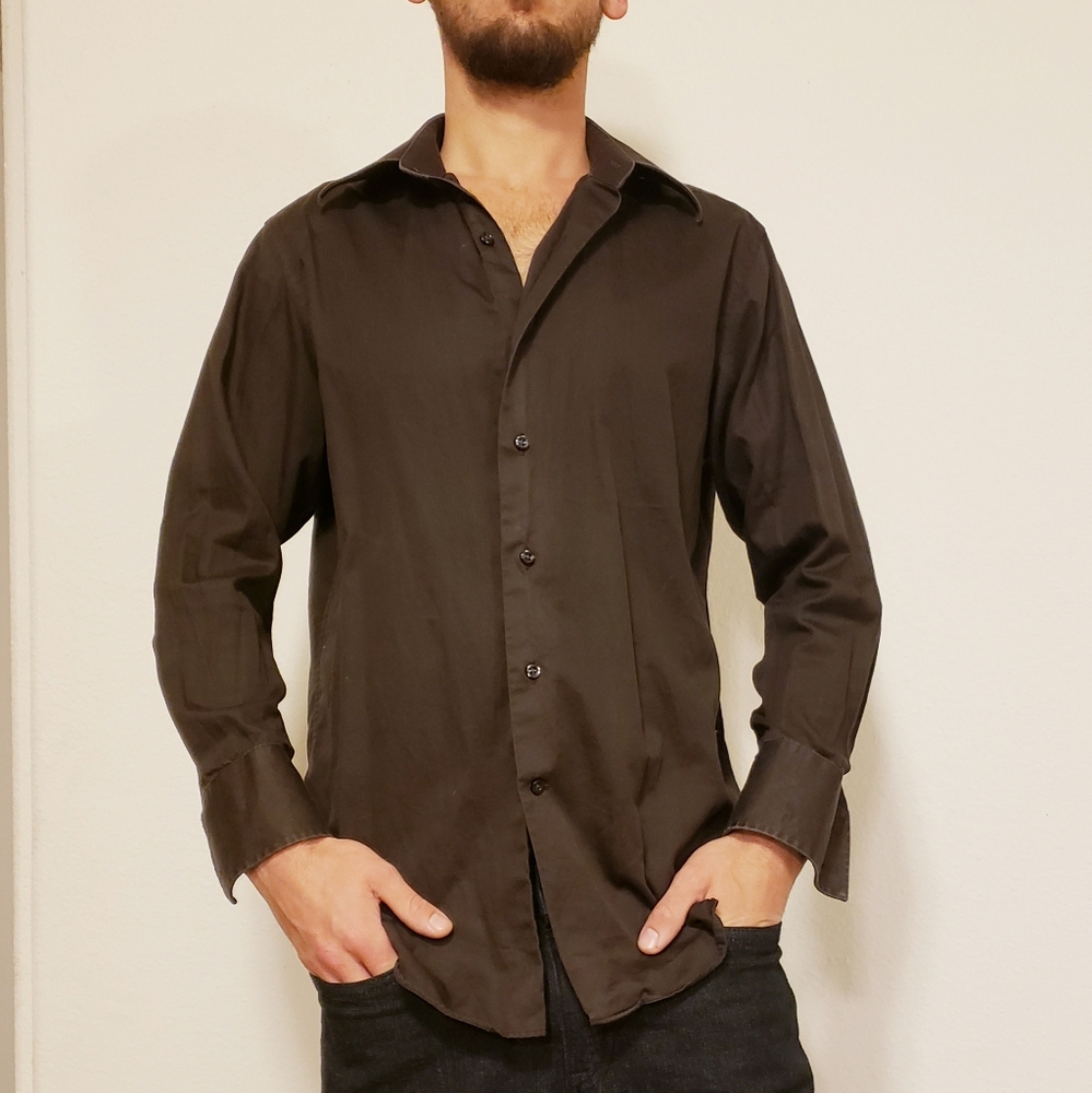 MENS J. Ferrar mahogany button down